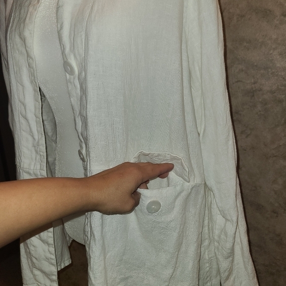 Flax linen blazer - Picture 3 of 4